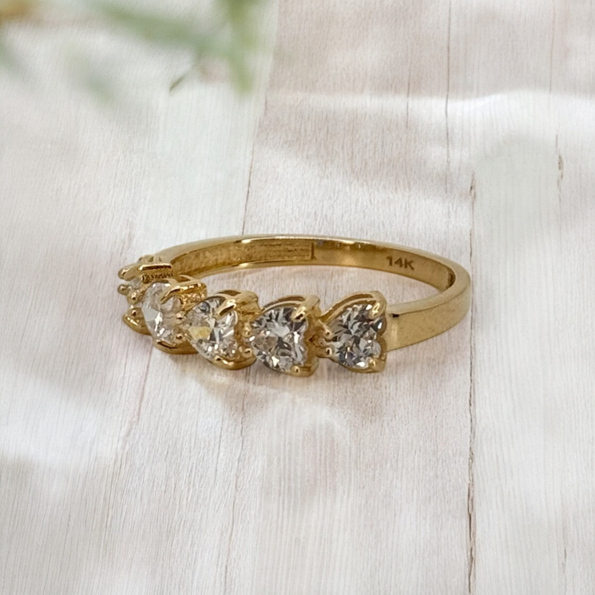 heart shaped stone ring