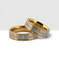 Gold Classic Greek Key Wedding Bands