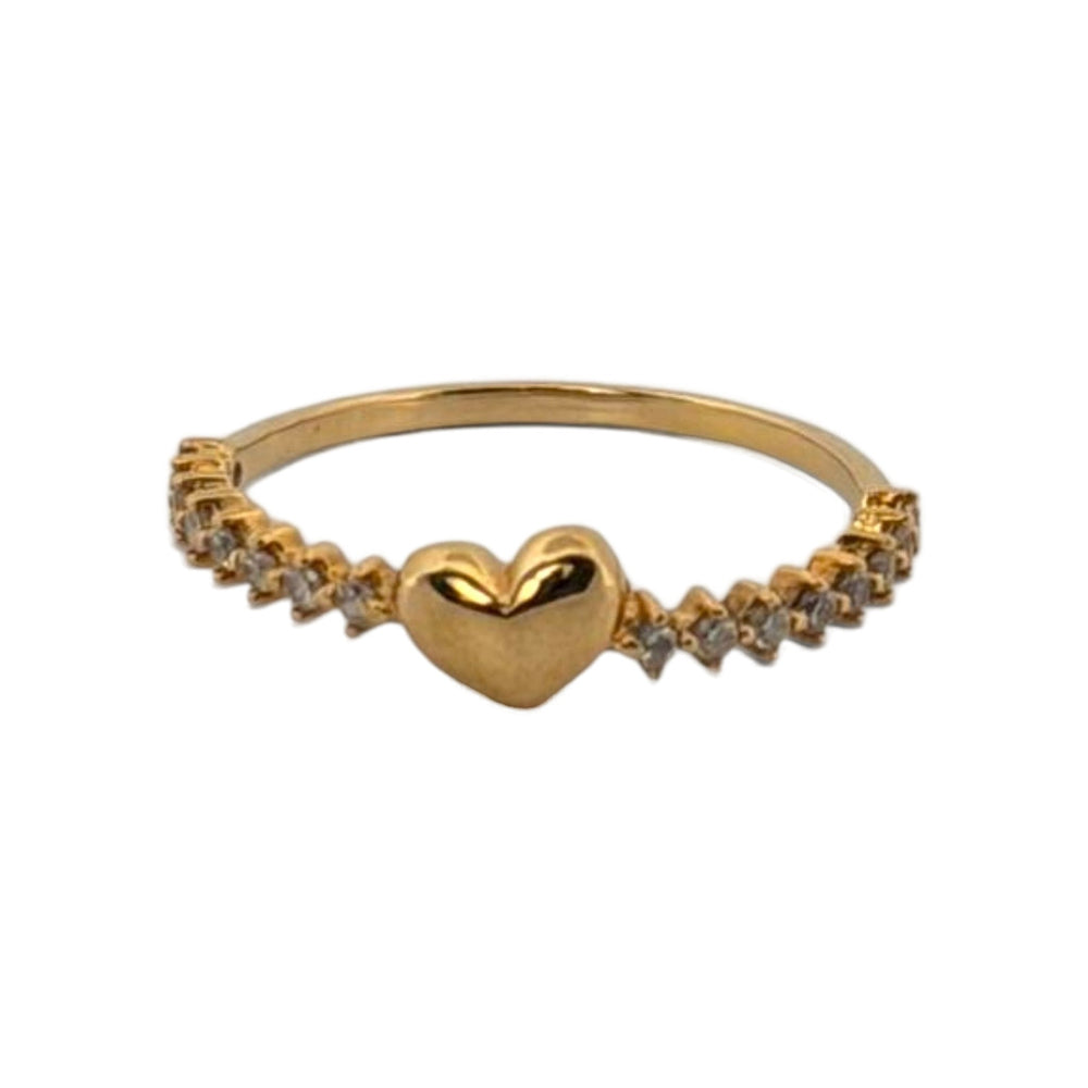 Anillo de corazón de oro