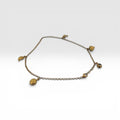 Gold Anklet with Celestial and Heart Charms