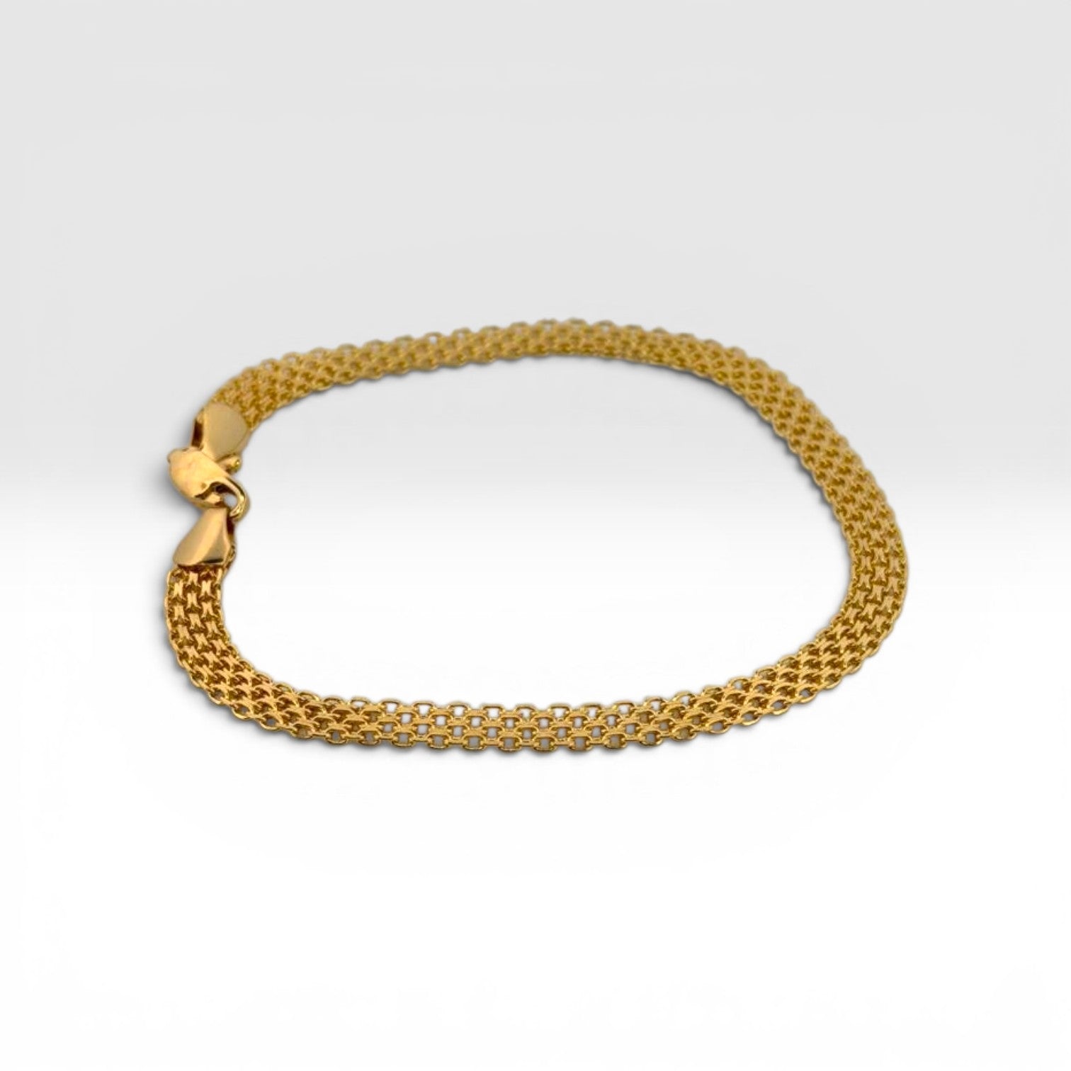 Gold Women Mesh Bold Bracelet