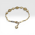 Gold Sweet 15 "Mis 15" Clover Link Bracelet