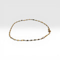 Gold Minimalist Flat-Bead Chain Anklet