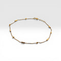 Gold Cylindrical Tube and Bead Station Anklet