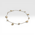 Gold Anklet with Filigree Medallions and Crystals