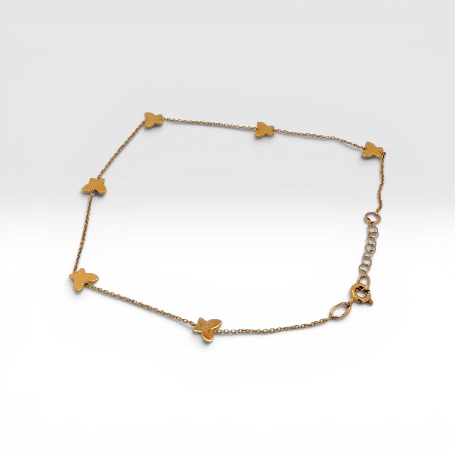 Gold Ultra-Delicate Butterfly Anklet