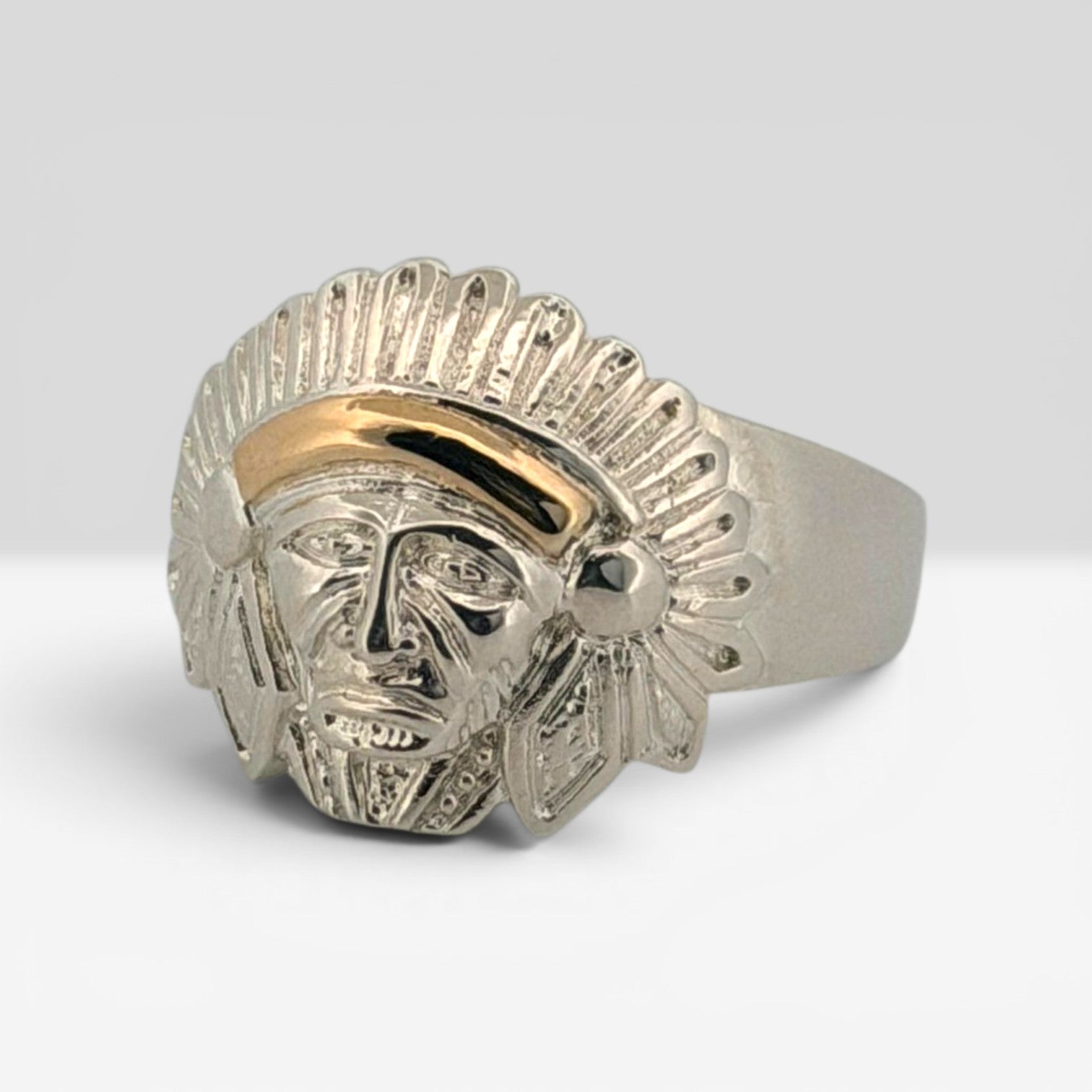 Apache Warrior Chief Pure Silver Ring