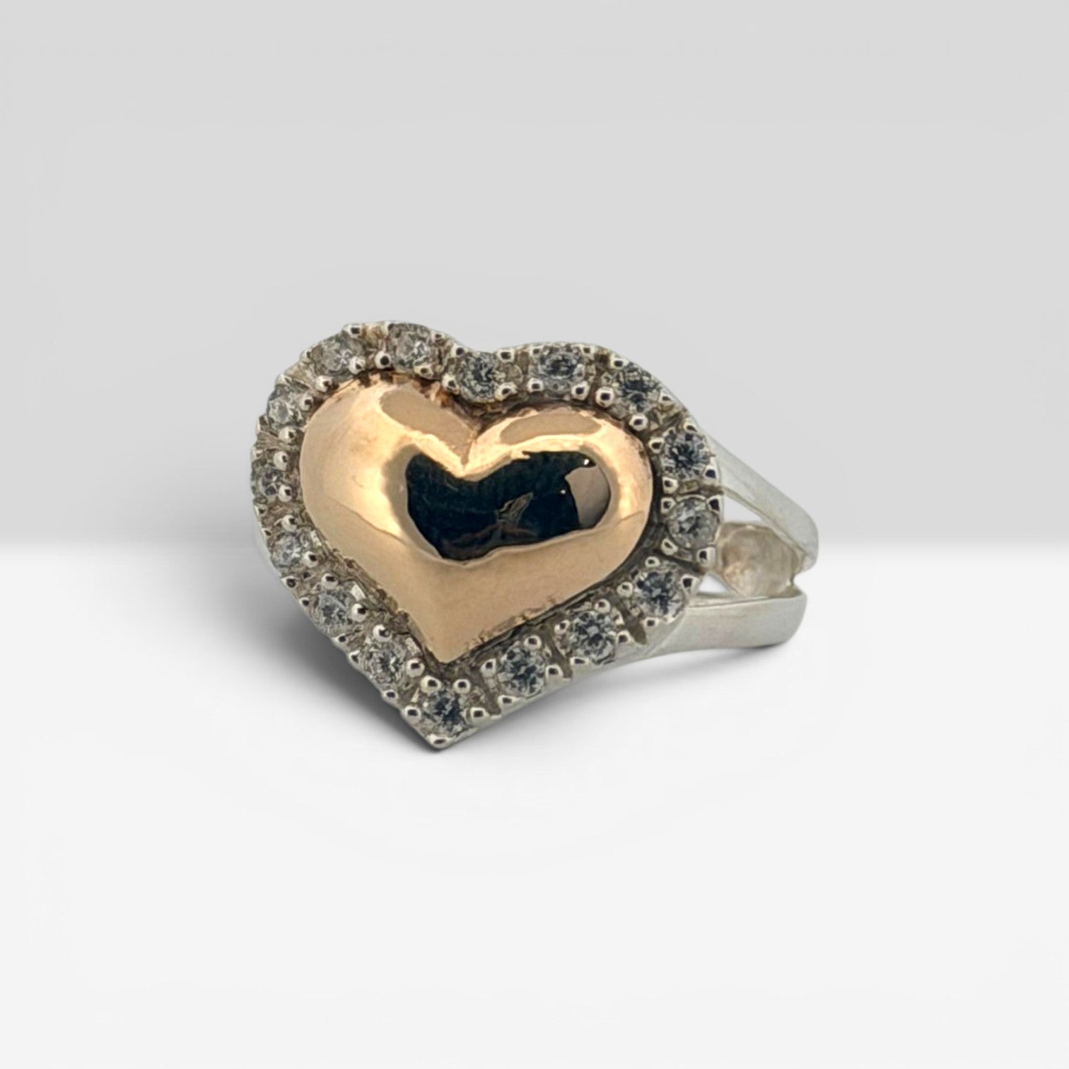 Eternal Heart Two-Tone Silver Ring