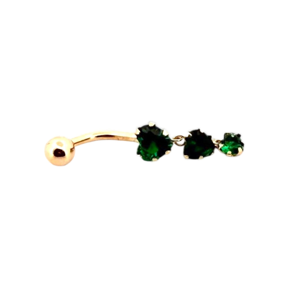 Emerald Glow Belly Piercing