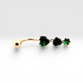 Emerald Glow Belly Piercing