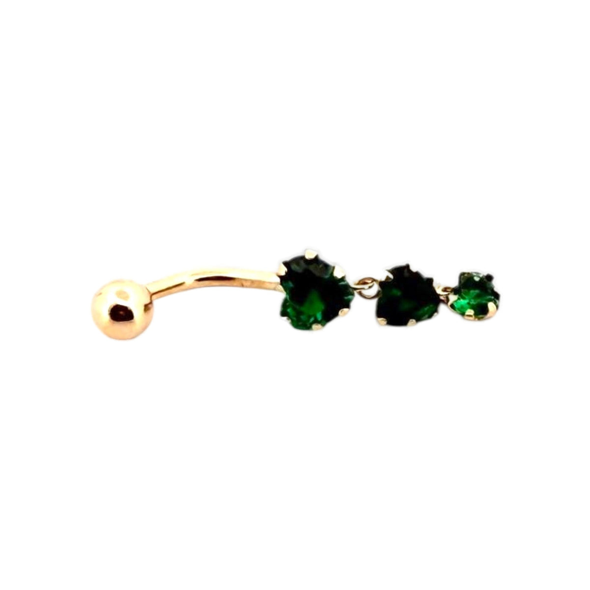 Emerald Glow Belly Piercing