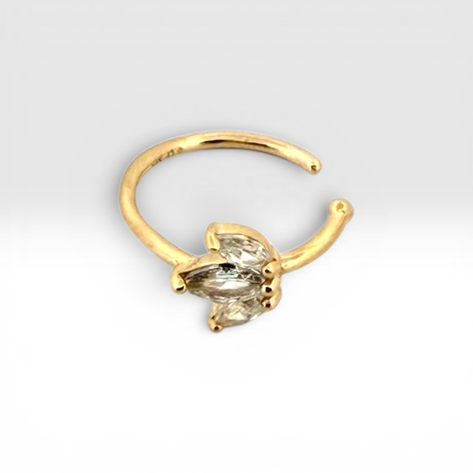 Crystal Bloom Ear Cuff