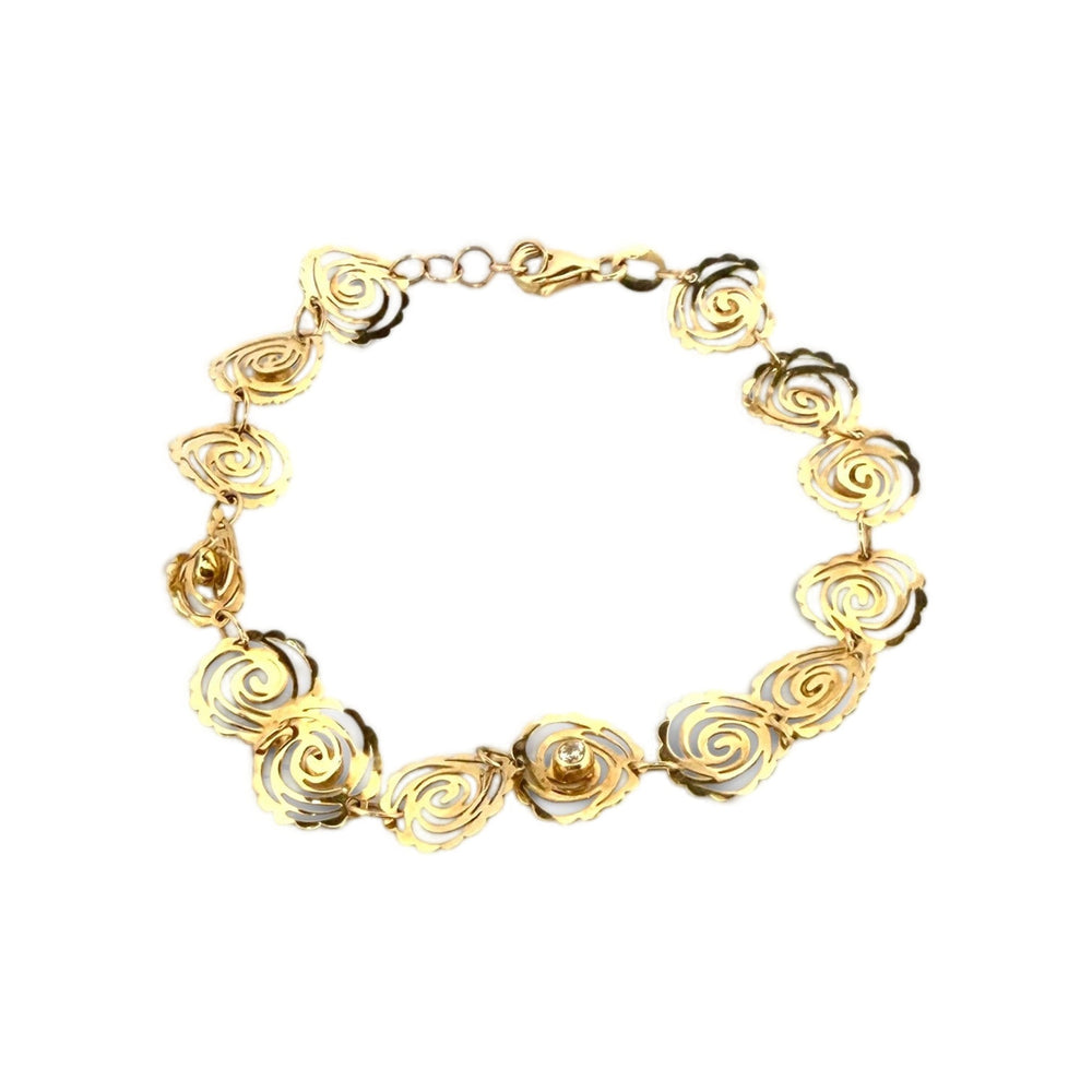 Pulsera de filigrana de rosas