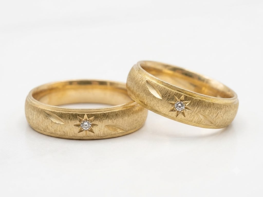 Celestial Star Wedding Bands