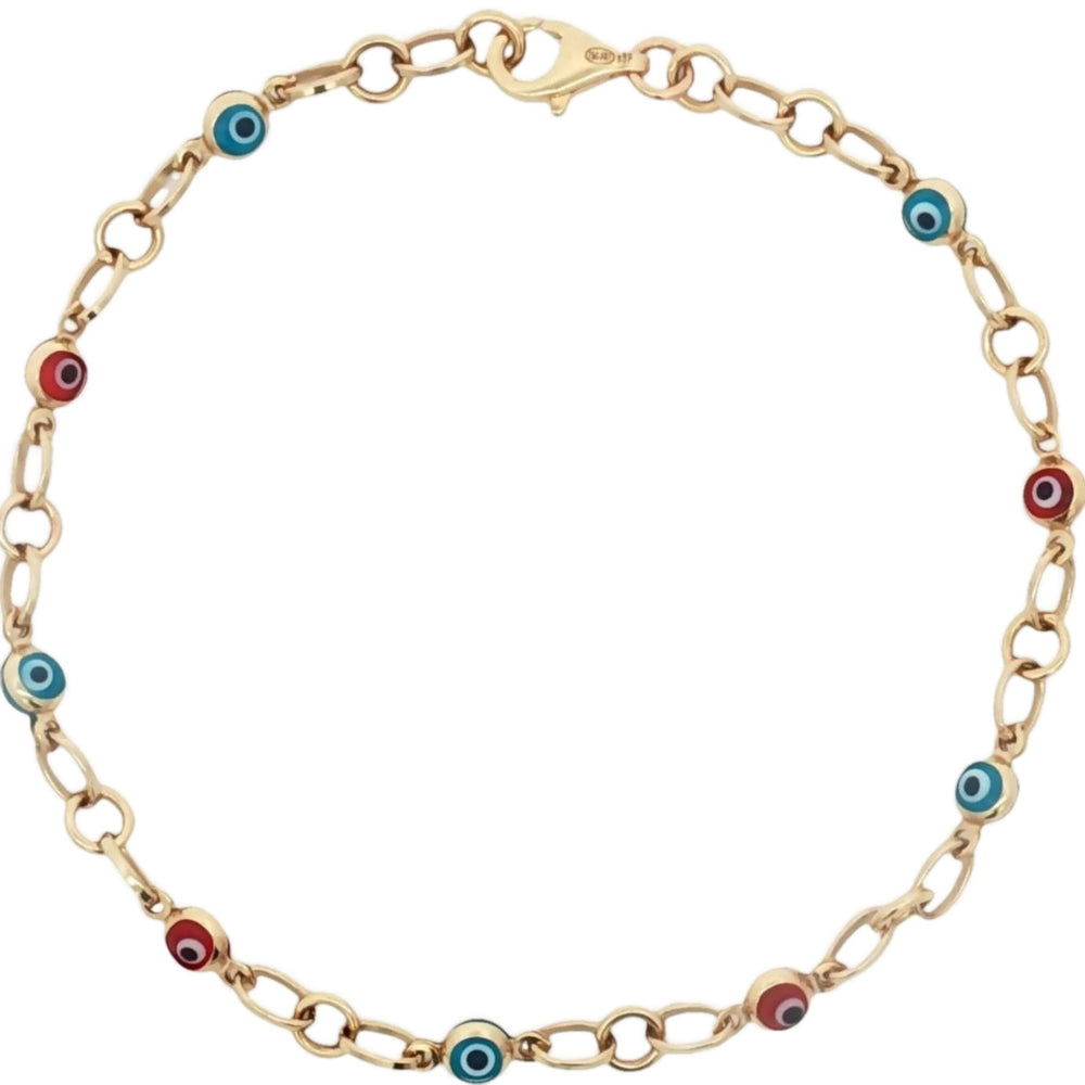 18K Evil Eye Bracelet