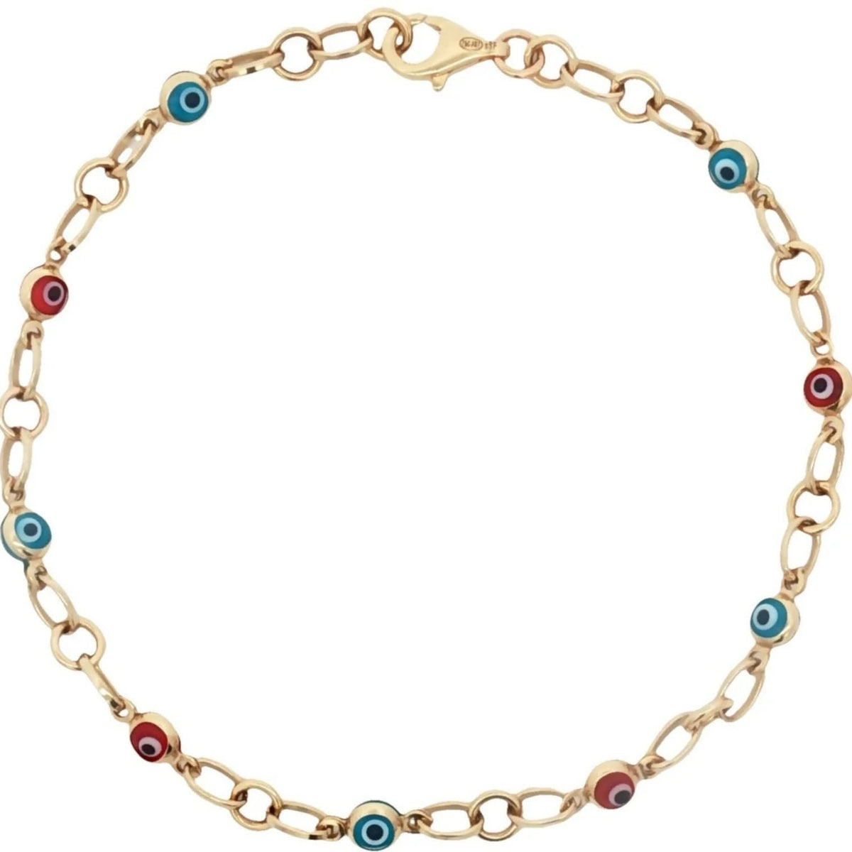 Pulsera de ojo turco de 18k