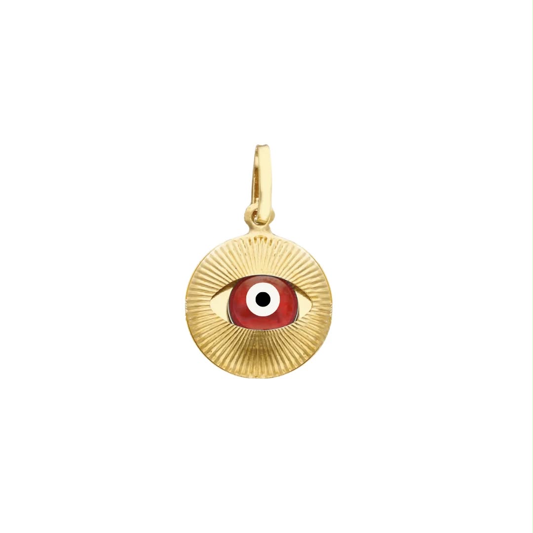 Dije de ojo turco rojo de 18k