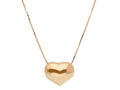 COLLAR DE CORAZON PUFF DE ORO ROSA DE 18K