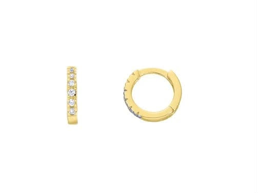 Pendientes de oro 18k y zirconia