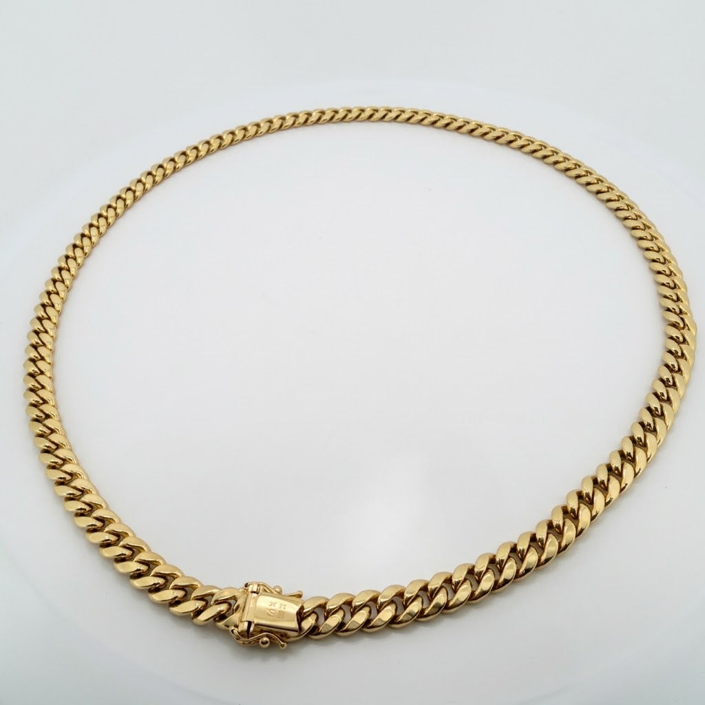 Cadena cubana de 14k