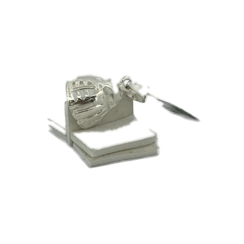 Silver Baseball Glove Pendant