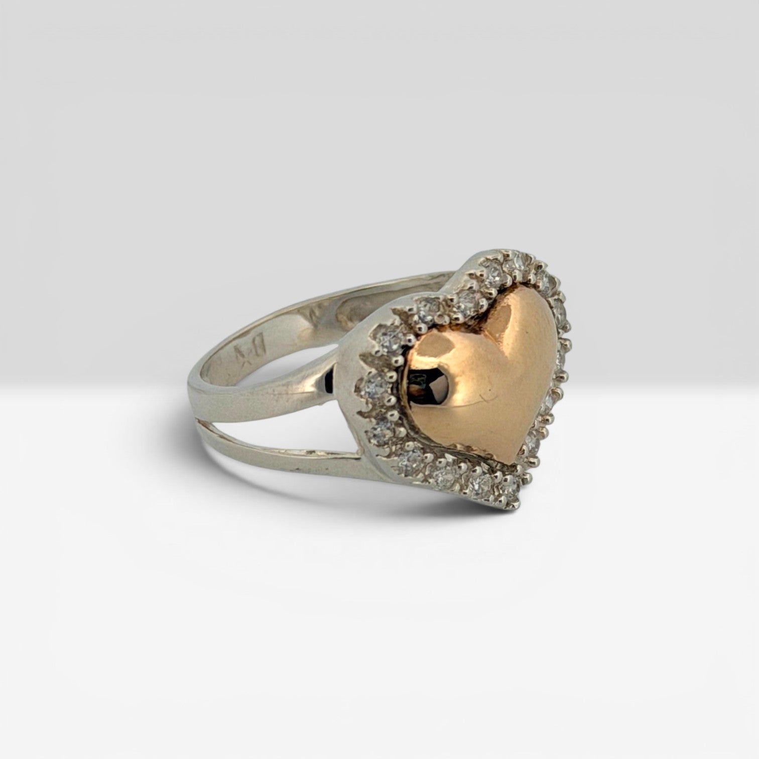 Eternal Heart Two-Tone Silver Ring
