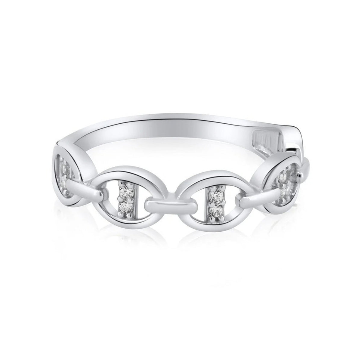 Anillo marinero de plata 925 con baño de rodio