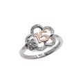Anillo de quinceañera de plata 925 en dos tonos