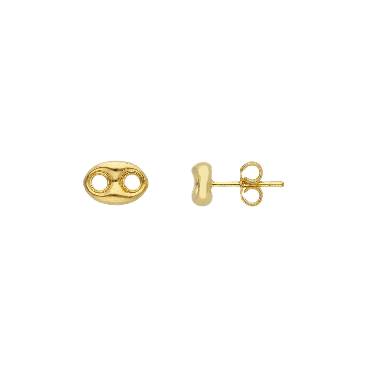 Mariner Link Stud Earrings 18K