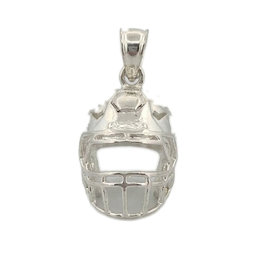 Silver Football Helmet Pendant