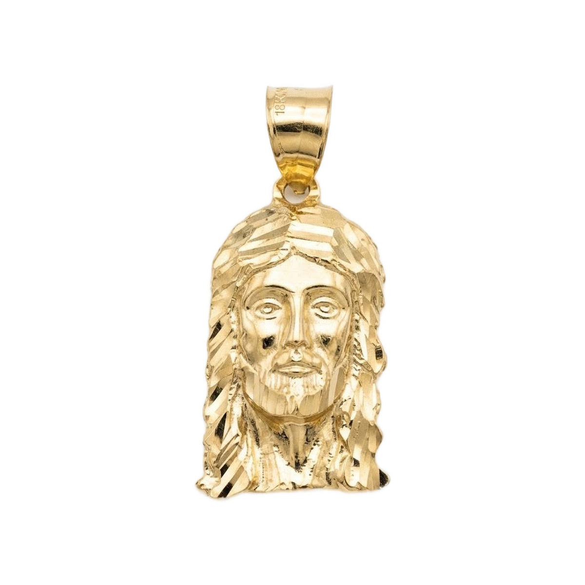 10K Gold Face of Christ Pendant