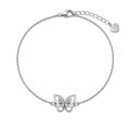 Pulsera de mariposa de plata 925 con moissanitas